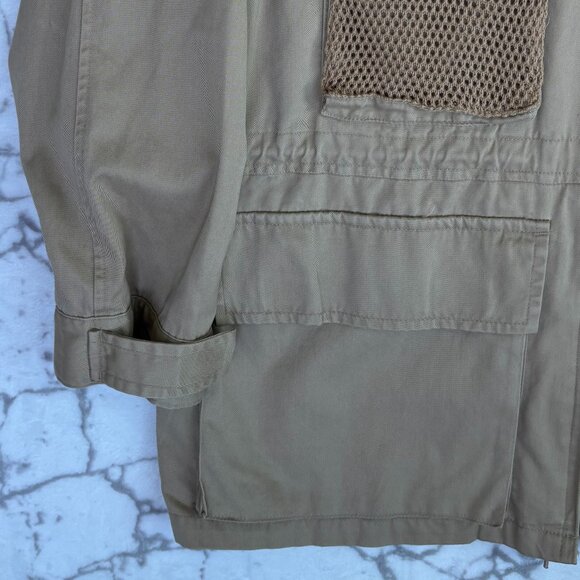 RALPH LAUREN Fishing Jacket Men's S Tan Utility Removeable Sleeves Multi-Pockets - Picture 5 of 8